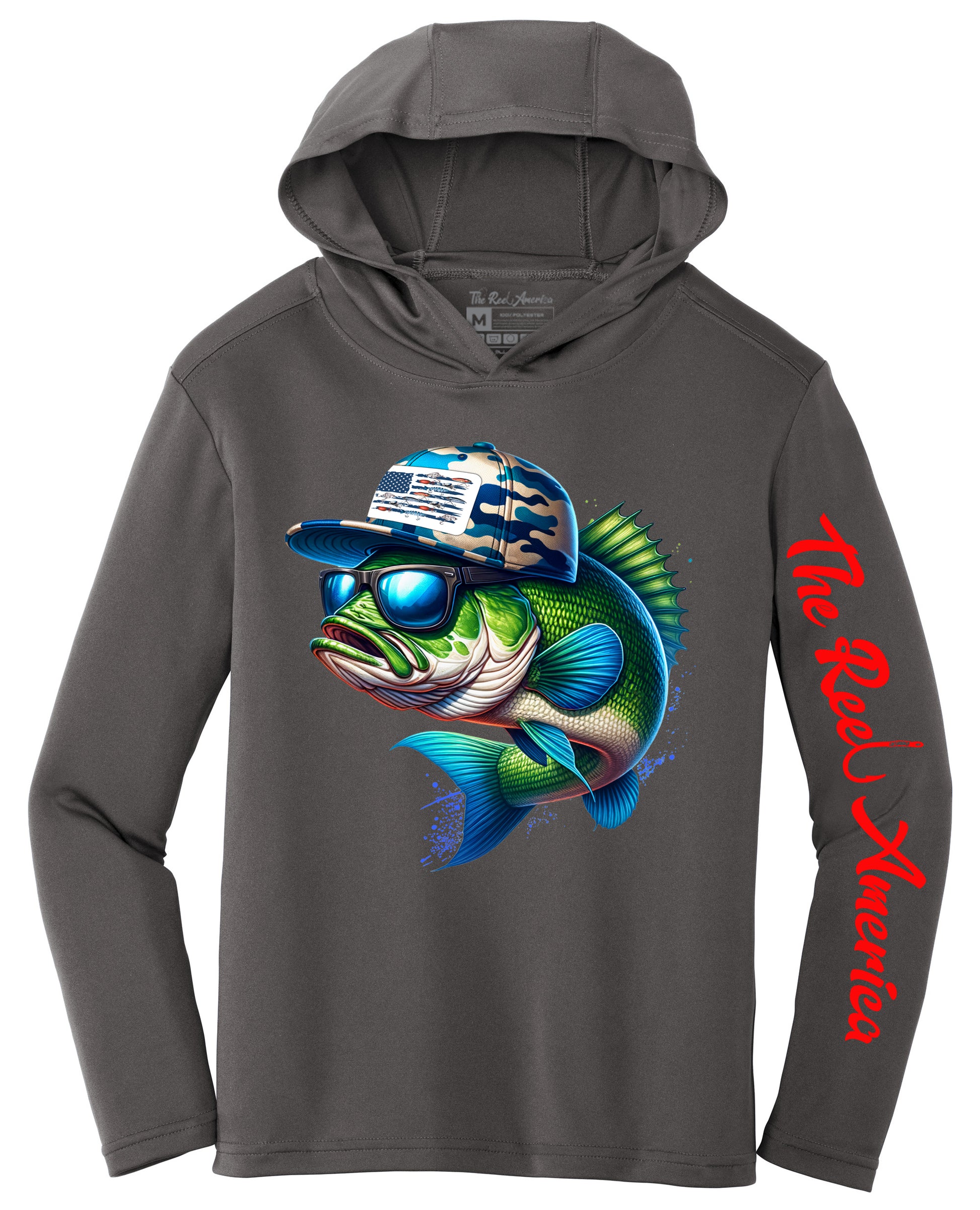 Kids Bass with Blue Camo hat
